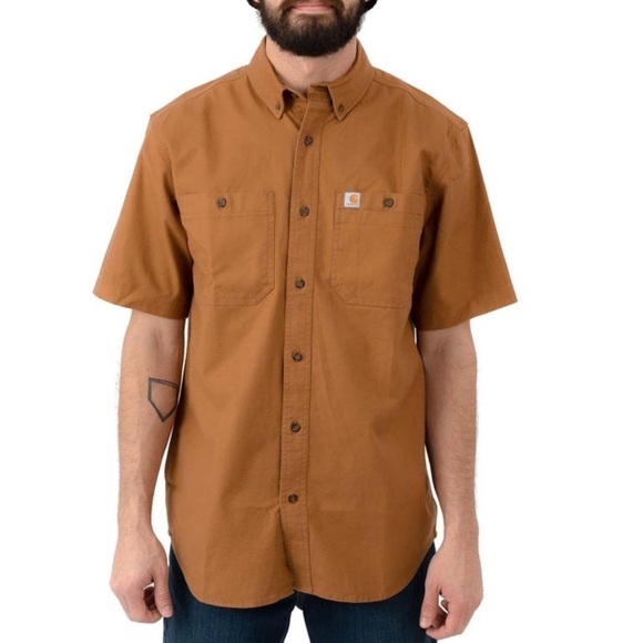 Carhartt Relaxed Fit Button Down Shirt Men's Large Workwear Long Sleeve - Picture 7 of 7